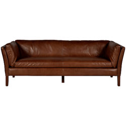 Halo Groucho Large Aniline Leather Sofa Antique Whisky